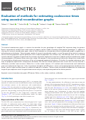 Cover page: Evaluation of methods for estimating coalescence times using ancestral recombination graphs