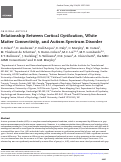 Cover page: Relationship Between Cortical Gyrification, White Matter Connectivity, and Autism Spectrum Disorder.