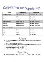 Comparatives and Superlatives - ESL worksheet by fkafetz