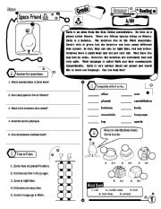 Grammar Through Reading 01 Space Friend (Fully Editable + Key)