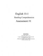 Reading Comprehension Assessment