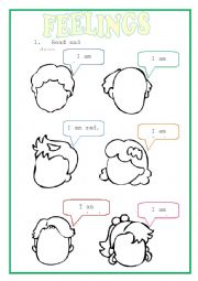 FEELINGS - ESL worksheet by ruthy:)