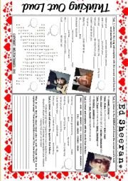 ....:::: SONG WORKSHEET -- THINKING OUT LOUD -- ED SHEERAN ::::....