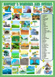 Nature´s wonders and others - ESL worksheet by spied-d-aignel