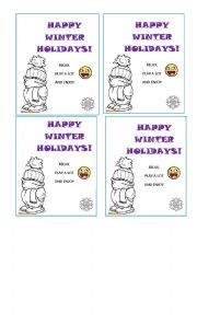 HAPPY WINTER HOLIDAYS CARDS