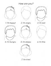 Draw your feelings - ESL worksheet by teachaly