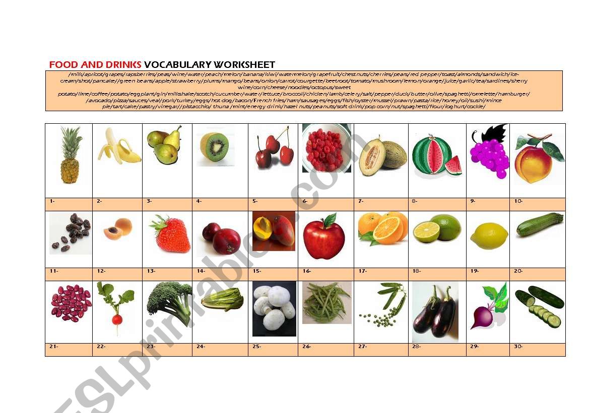 Standard Drink Chart Printable