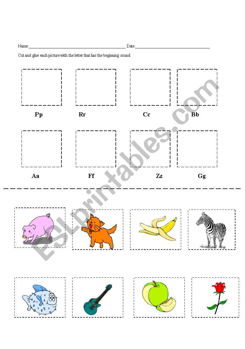 free beginning sounds worksheets Beginning sounds worksheets letter ...