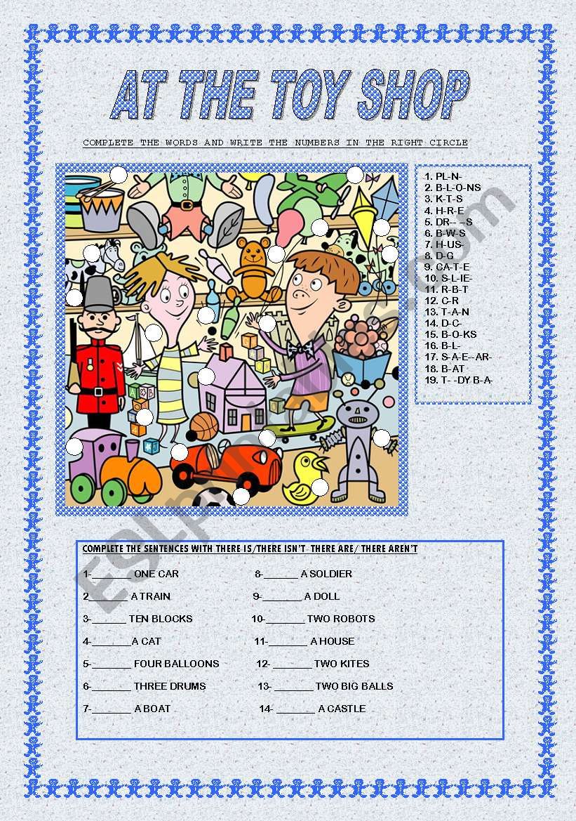 AT THE TOY SHOP - ESL worksheet by ag23