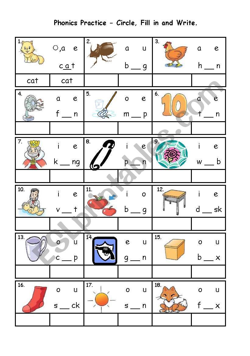 Phonics Work Short Vowel Cvc Worksheets In 2021 Word - vrogue.co