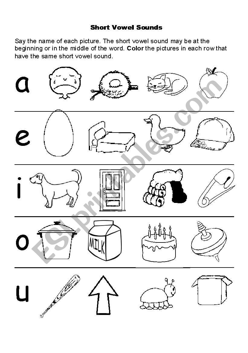 Short Vowel A Sounds Worksheets