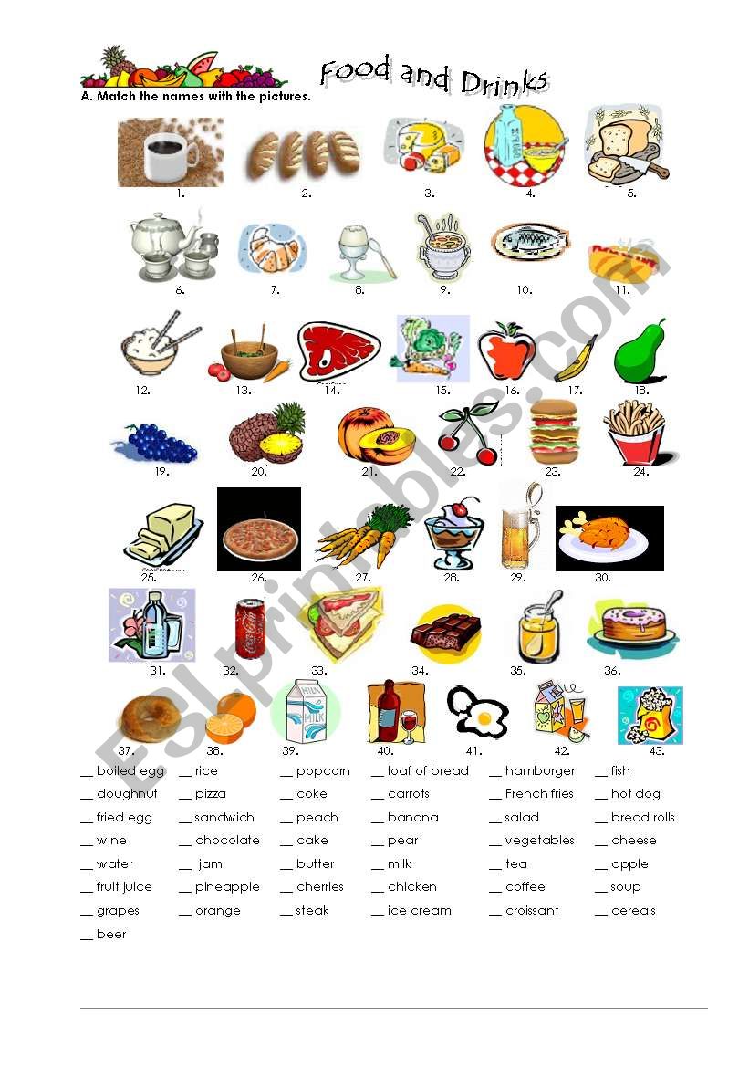 Food - ESL worksheet by carlaribeiro