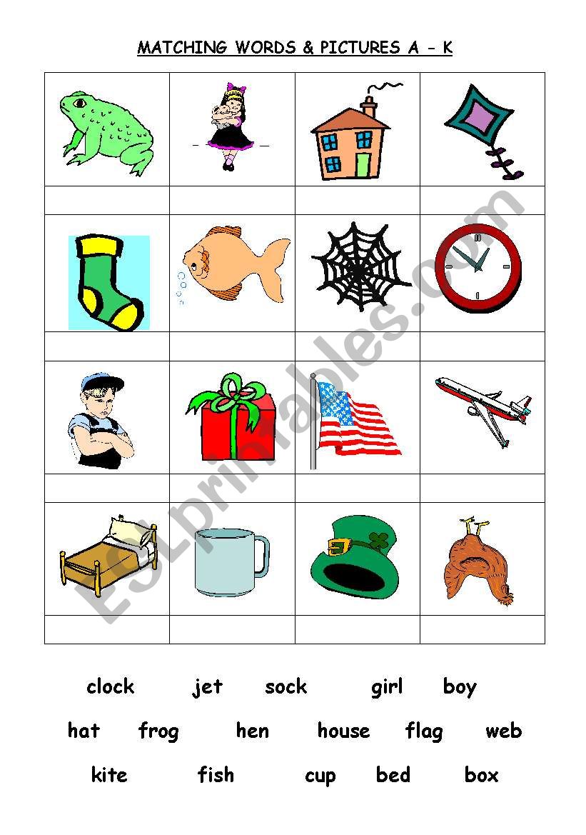 Matching Words And Pictures