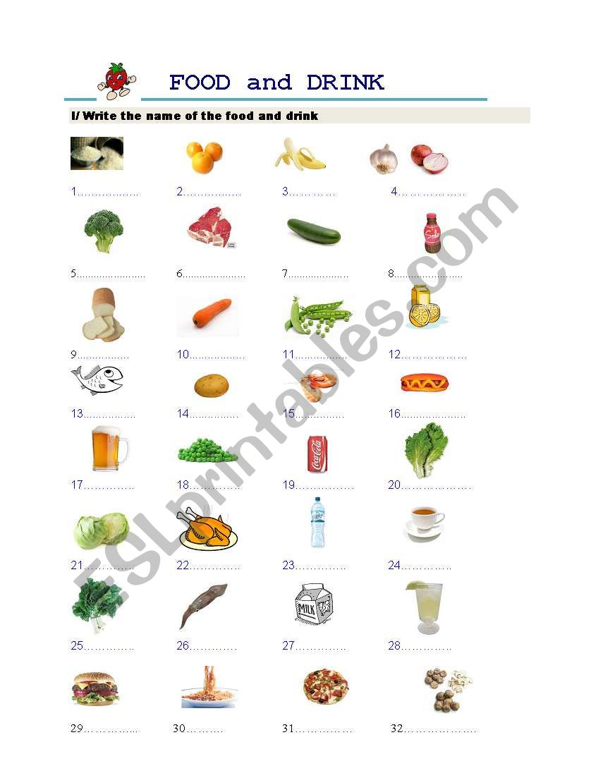 Food - ESL worksheet by solidad