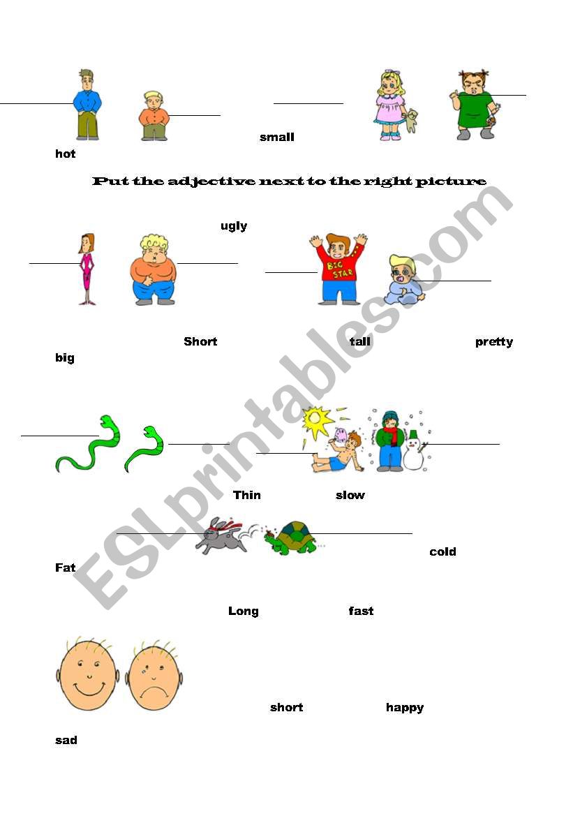 Basic Adjectives For Kids Esl Worksheet By Itoka – NBKomputer