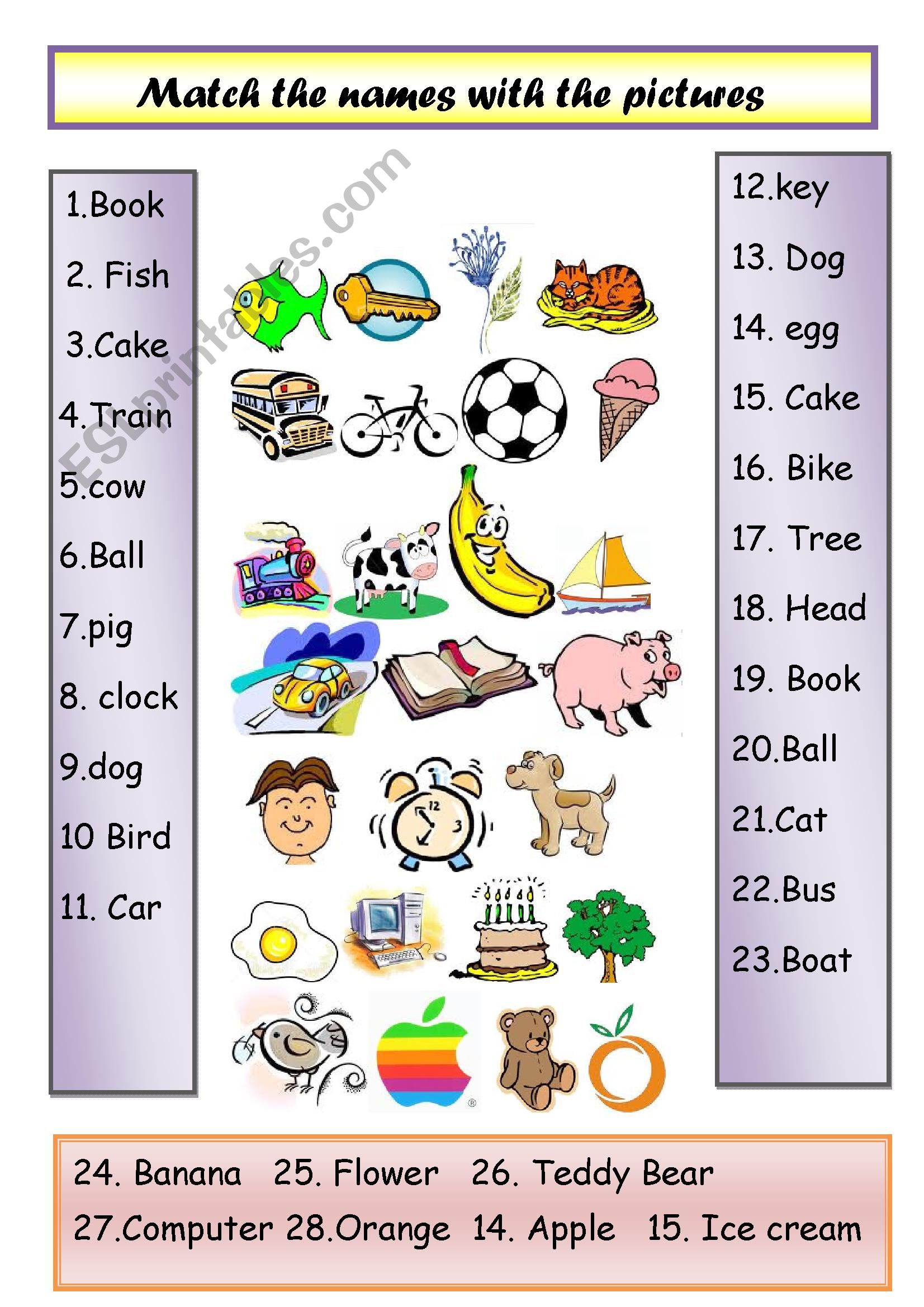 Esl Vocabulary Lists And Exercises