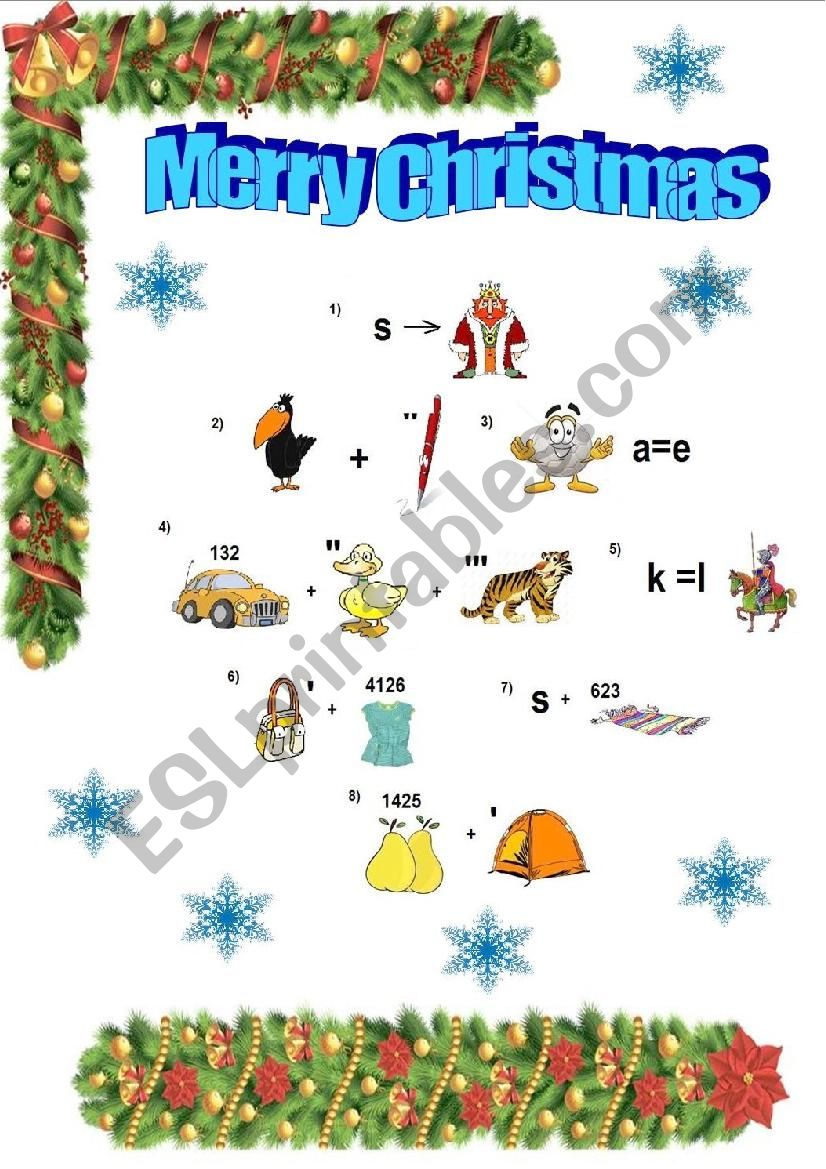 Free Printable Christmas Rebus Puzzles