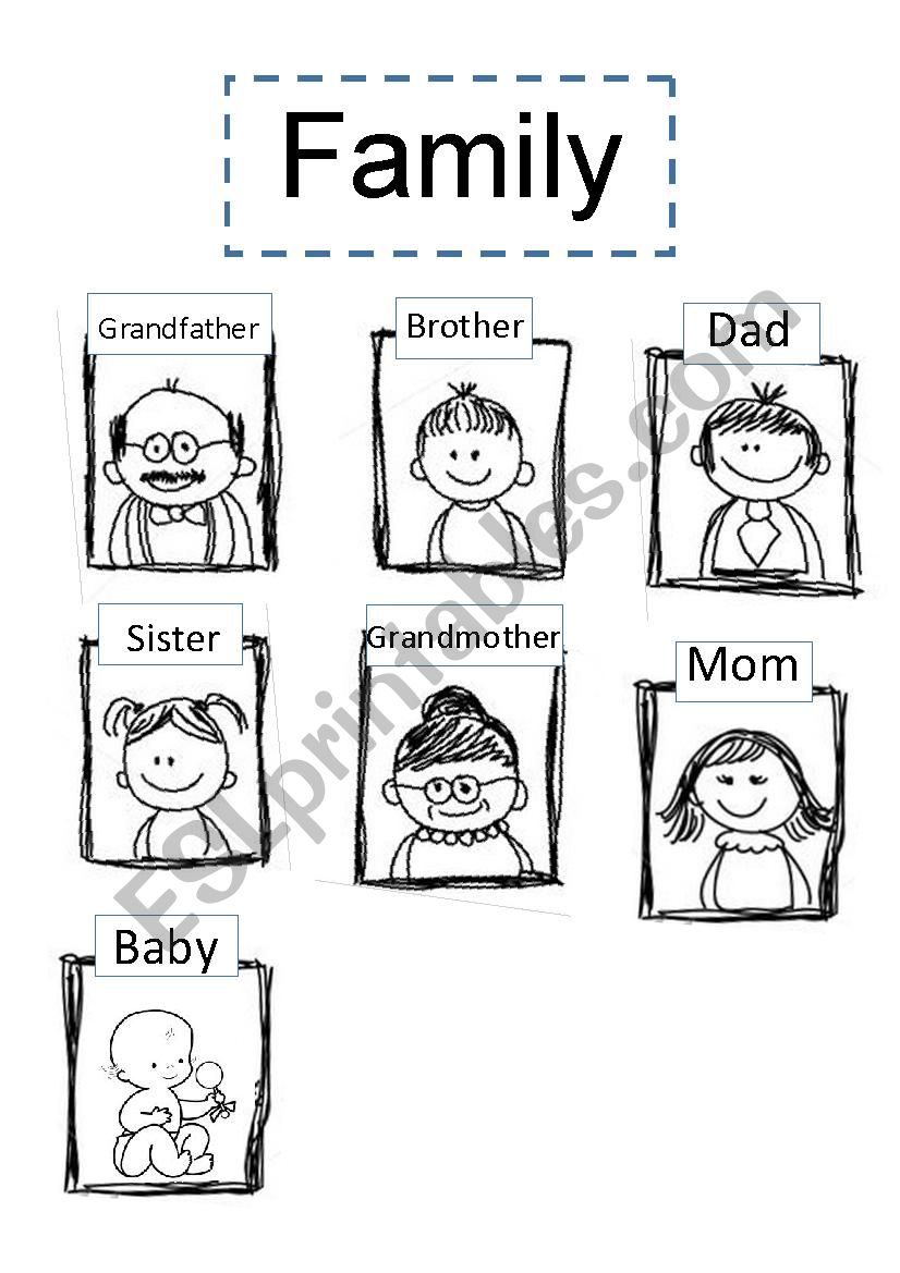 All About My Family Worksheet Printable