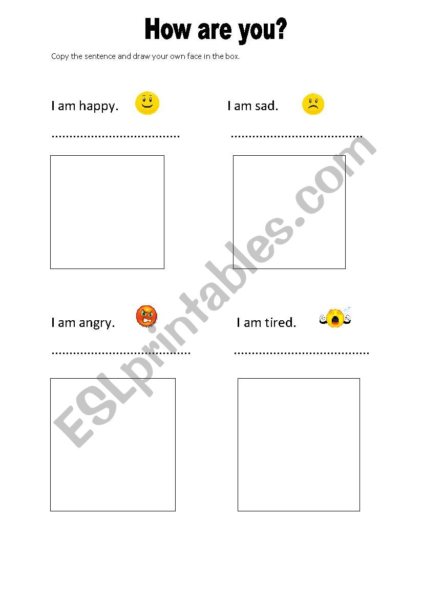 Happy Sad Angry Worksheet