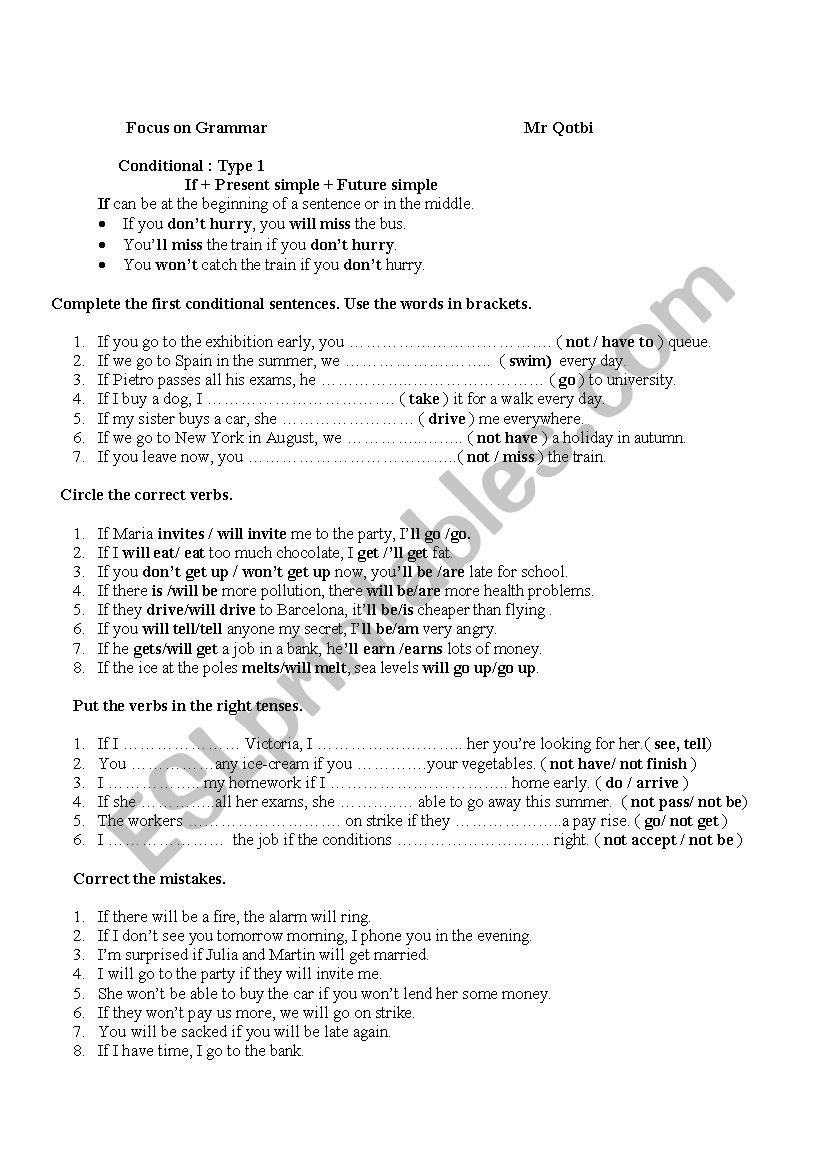 Focus on grammar - ESL worksheet by qotbi