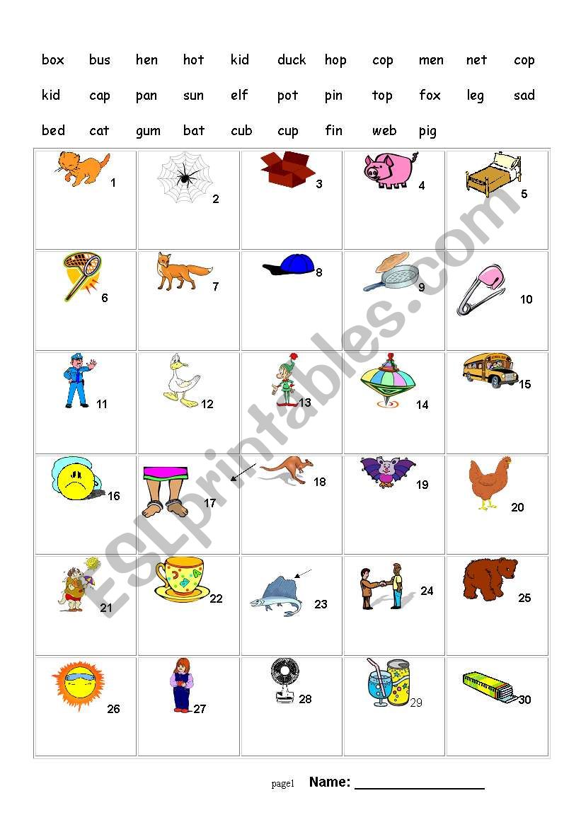 phonic quiz - ESL worksheet by nobodyhere