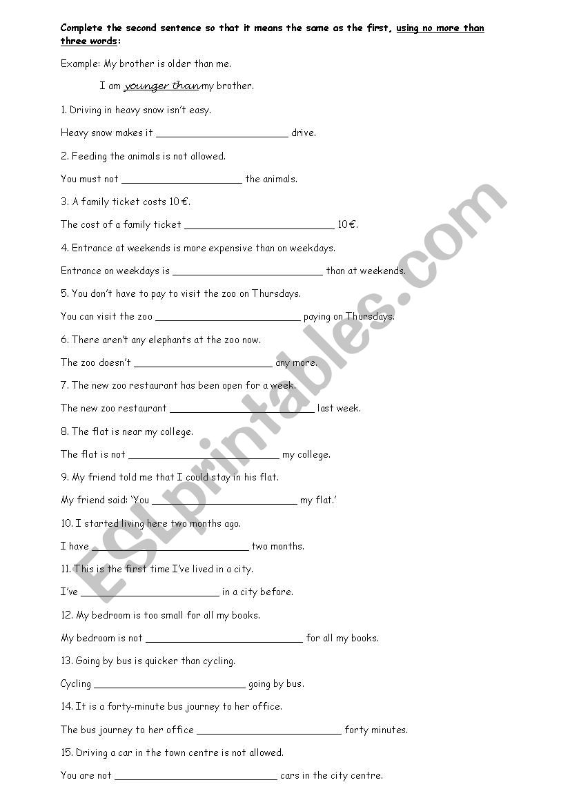 USE OF ENGLISH 4 - ESL worksheet by cosme