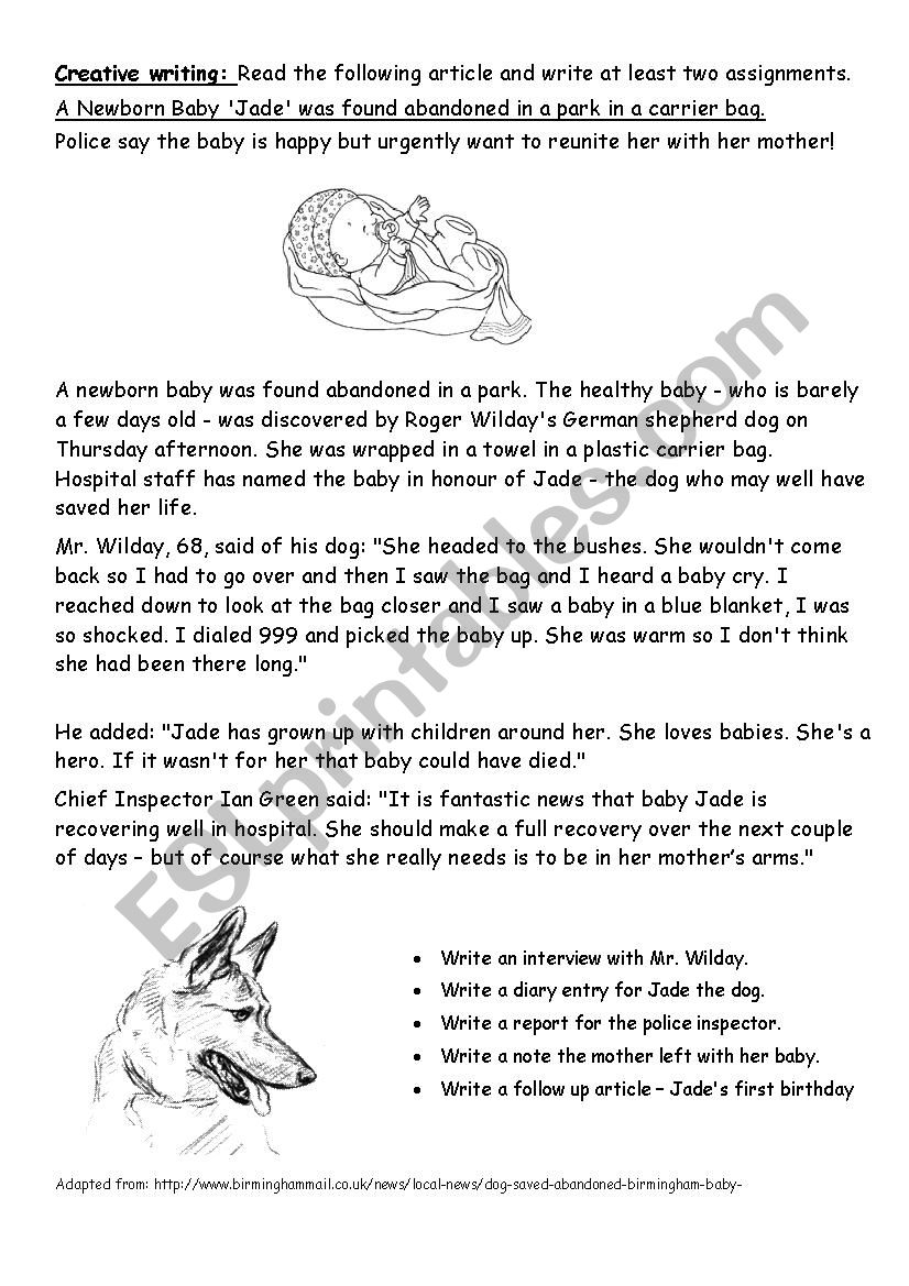 A Newborn Baby - ESL worksheet by ronit85