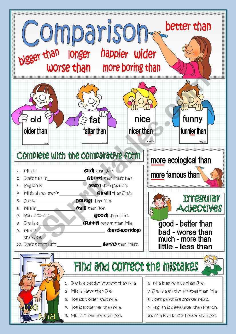 BASIC COMPARISON worksheet