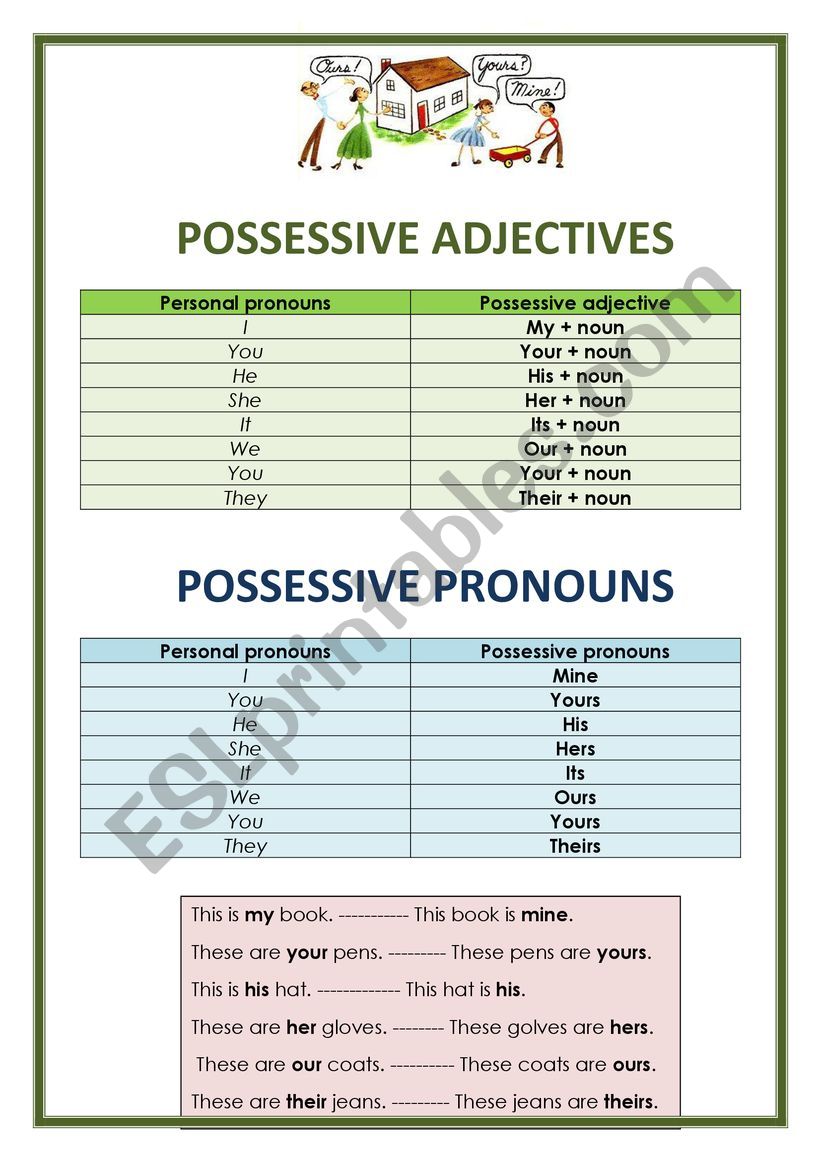 possessive - ESL worksheet by belybla