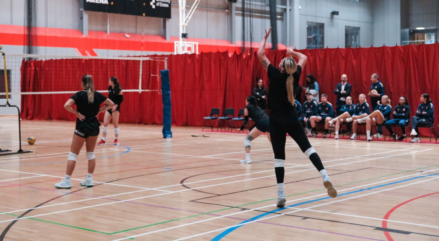 Essex Cricket watched a Rebels volleyball training session