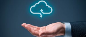 image of hand holding cloud for managed cloud services