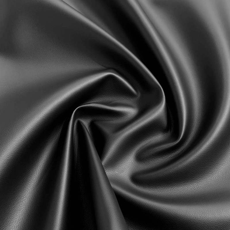 Marine Vinyl Leatherette Fabric Black 4