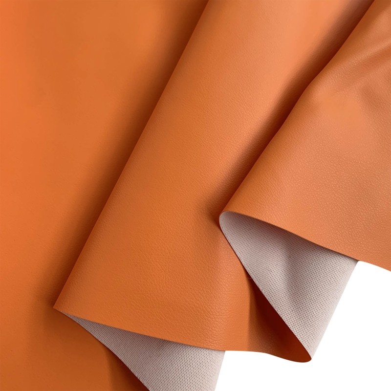 Marine Vinyl Leatherette Fabric Orange 2