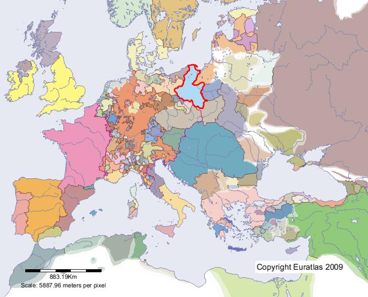 Euratlas Periodis Web - Map of Greater Poland in Year 1300