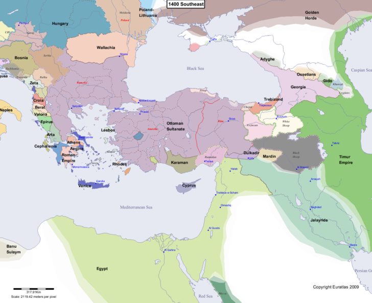 Euratlas Periodis Web - Map of Europe 1400 Southeast