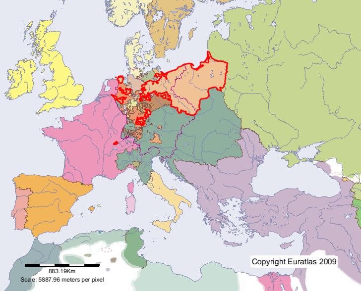 Euratlas Periodis Web - Map of Prussia in Year 1800