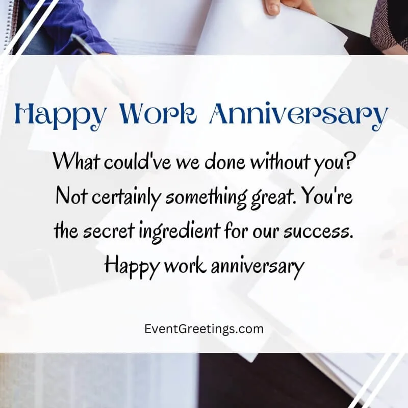 60 Happy Work Anniversary Wishes, Messages And Quotes, 49% OFF