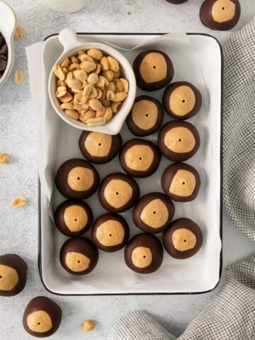 overhead shot of buckeyes recipe