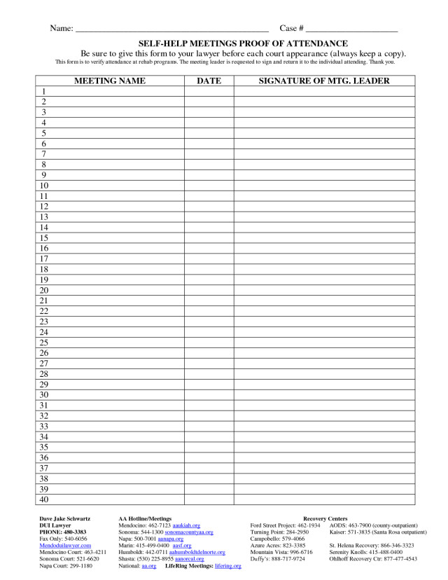 Fake Aa Signature Sheet Aa Meeting attendance Sheet Free Download Aashe