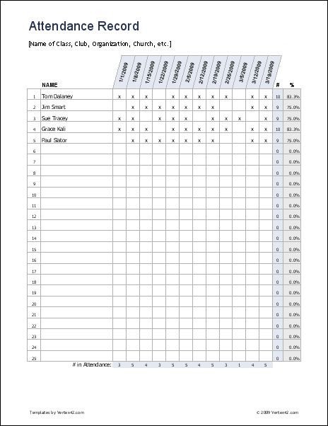 Fake Aa Signature Sheet Free Excel attendance Record attendance Sheet It is Easy