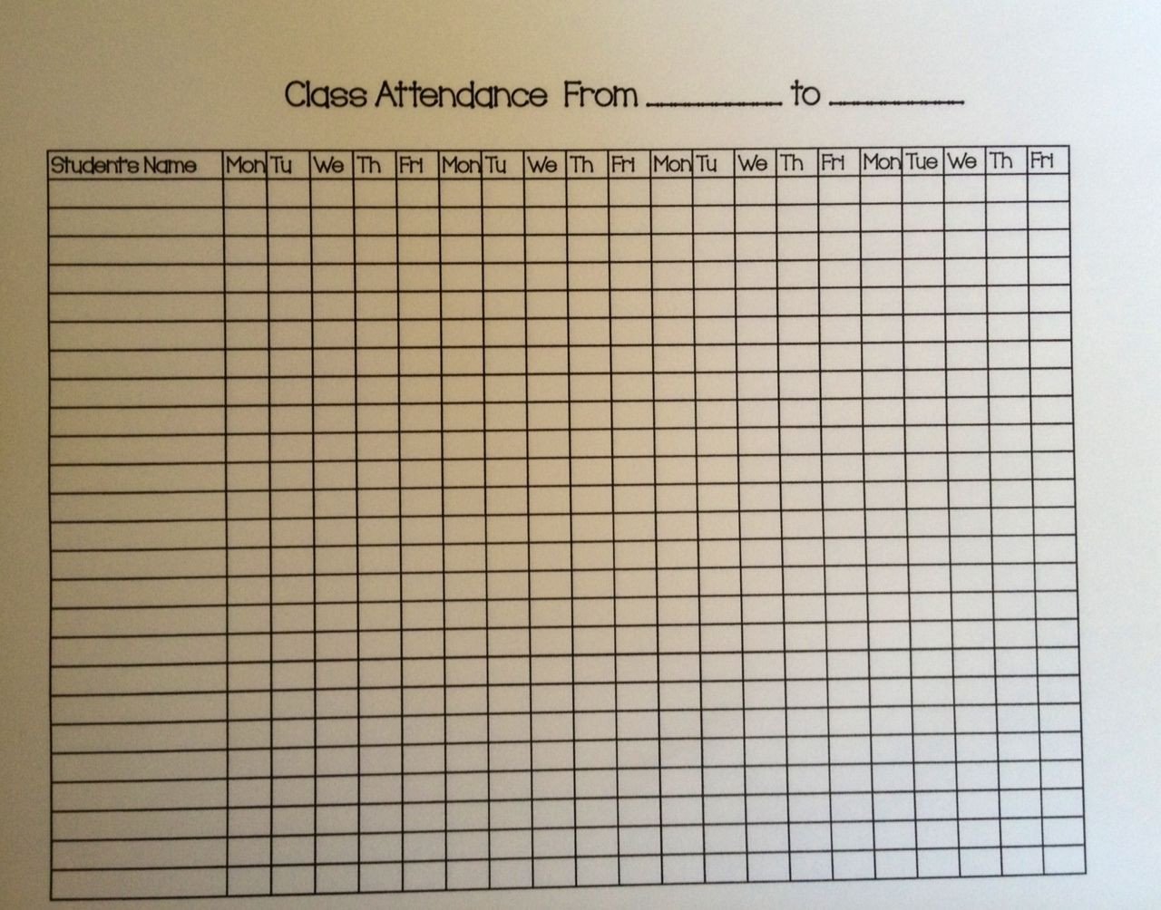 Fake Aa Signature Sheet This is Just A Simple attendance Sheet for You to Keep