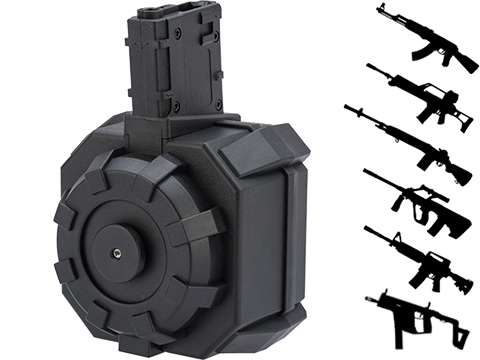 Angel Custom 2000 Round BLOK Thunderstorm Airsoft AEG Drum Flashmag 