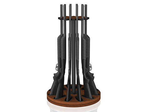 EMG Battle Wall System Professional Grade Wooden Roatating Circular Gun Rack / Display Stand (Capacity: 12 Long Guns)