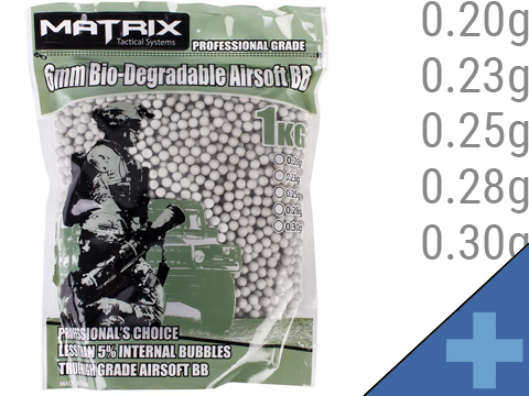 Matrix Match Grade Biodegradable 6mm Airsoft BBs (Weight: .20g / 5000 Rounds / Natural Sand Color)