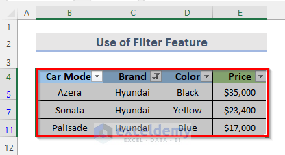 Use Filter Feature to Duplicate Multiple Cells to Other Sheet