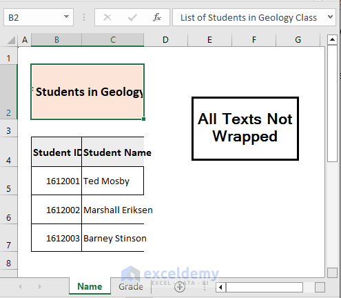 Image Before Wrapping Text Inside the Used Range of a Specific Sheet