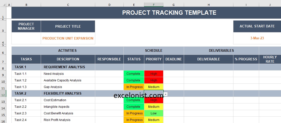 Issue Tracker Excel Template Project Issue Tracking