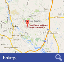 royal devon and exeter hospital map