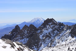 View of Mt. Ngaurahoe on a hike up Mt. Ruapehu, Tongariro National Park