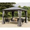 Hard Top Gazebo Clearance Aluminum Hardtop With Polycarbonate Roof 12 10 Grey Topeak Bike Pump Outdoor Gear Hard Top Gazebo Clearance